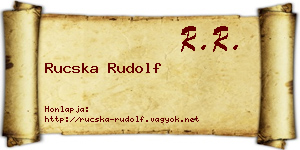 Rucska Rudolf névjegykártya