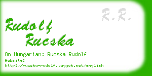 rudolf rucska business card